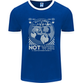 Make Love Not War World Peace Anti Mens Ringer T-Shirt FotL Royal Blue/White
