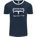 Behind Bars That's How I Roll Cycling Bike Mens Ringer T-Shirt FotL Navy Blue/White