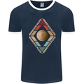 Reinstate Pluto Funny Astronomy Mens Ringer T-Shirt FotL Navy Blue/White
