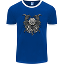 Cthulhu Entity Kraken Mens Ringer T-Shirt FotL Royal Blue/White