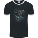 A Wild Tiger in the Moonlight Mens Ringer T-Shirt FotL Black/White