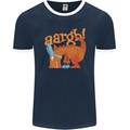 Easter Egg T-Rex as a Bunny Dinosaur Funny Mens Ringer T-Shirt FotL Navy Blue/White