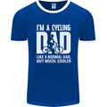 Cycling Dad Like a Normal Dad Father's Day Mens Ringer T-Shirt FotL Royal Blue/White