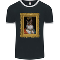 The One True Cat King Funny Mens Ringer T-Shirt FotL Black/White