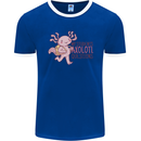 My Students Axolotl Questions Teacher Funny Mens Ringer T-Shirt FotL Royal Blue/White