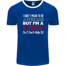 I Don't Mean to Be but I'm a Chef Mens Ringer T-Shirt FotL Royal Blue/White