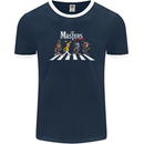 Masters of Rock Band Music Heavy Metal Mens Ringer T-Shirt FotL Navy Blue/White