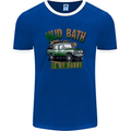 Mud Bath Is My Hobby 4X4 Off Roading Road Mens Ringer T-Shirt FotL Royal Blue/White