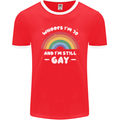 I'm 70 And I'm Still Gay LGBT Mens Ringer T-Shirt FotL Red/White