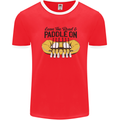 Paddle On White Water Rafting Dinghy Funny Mens Ringer T-Shirt Red/White