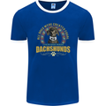 A Dachshund Dog Mens Ringer T-Shirt FotL Royal Blue/White