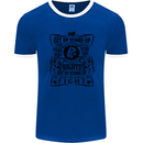 Get up Stand up Reggae Music Mens Ringer T-Shirt FotL Royal Blue/White