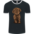 Dogs Cute Labradoodle Puppy Mens Ringer T-Shirt FotL Black/White