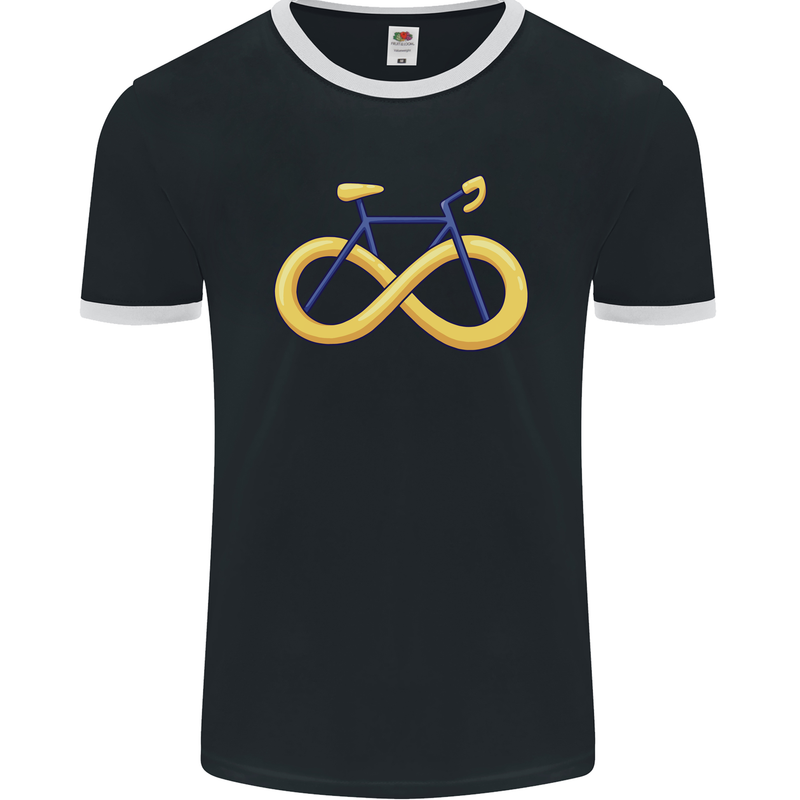 Infinity Bicycle Mens Ringer T-Shirt FotL Black/White