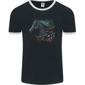 A Fantasy Horse With Feathers Pegasus Mens Ringer T-Shirt FotL Black/White