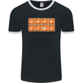 Good Vibes Periodic Table Chemistry Funny Mens Ringer T-Shirt FotL Black/White