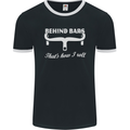 Behind Bars That's How I Roll Cycling Bike Mens Ringer T-Shirt FotL Black/White