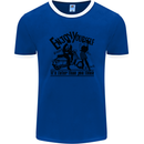 2Tone Enjoy Yourself 2 Tone SKA Music Mens Ringer T-Shirt FotL Royal Blue/White