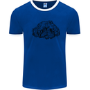 Shih Tzu Drawing Dogs Mens Ringer T-Shirt Royal Blue/White