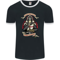 St Georges Day England Flag Knights Templar Mens Ringer T-Shirt FotL Black/White