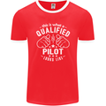 This Is What a Qualified Pilot Looks Like Mens Ringer T-Shirt FotL Red/White