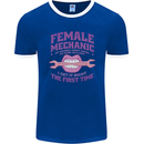 Funny Female Mechanic Mens Ringer T-Shirt FotL Royal Blue/White