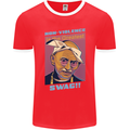 Ghandi Parody Gangsta Rap Music Hip Hop Mens Ringer T-Shirt FotL Red/White