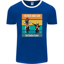 Motocross Father & Son Father's Day Mens Ringer T-Shirt FotL Royal Blue/White