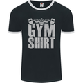 Gym Training Top Bodybuilding Weightlifting Mens Ringer T-Shirt FotL Black/White