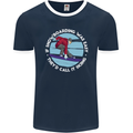 If Snowboarding Was Easy Call It Skiing Mens Ringer T-Shirt FotL Navy Blue/White