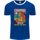 Camping Solves Most of My Problems Funny Mens Ringer T-Shirt FotL Royal Blue/White