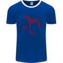 Chinese Zodiac Shengxiao Year of the Dog Mens Ringer T-Shirt FotL Royal Blue/White