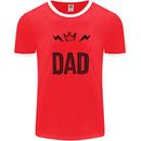 Legendary Dad Fathers Day Mens Ringer T-Shirt Red/White