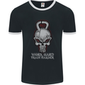 Work Hard Train Harder Training Top Workout Mens Ringer T-Shirt FotL Black/White