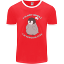 Im Not Short Im Penguine Size Funny Mens Ringer T-Shirt FotL Red/White