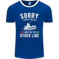 Funny Fishing Fisherman On the Other Line Mens Ringer T-Shirt FotL Royal Blue/White