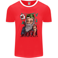 Charles Darwin Evolution Atheist Atheism Mens Ringer T-Shirt FotL Red/White