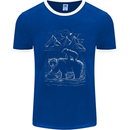 A Bear and It's Cub Mens Ringer T-Shirt FotL Royal Blue/White