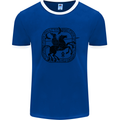 Odin Wotan Vikings Valhalla Norse Mythology Mens White Ringer T-Shirt Royal Blue/White