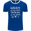 Father's Day Daddy Is My Name Funny Dad Mens Ringer T-Shirt FotL Royal Blue/White