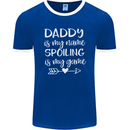 Father's Day Daddy Is My Name Funny Dad Mens Ringer T-Shirt FotL Royal Blue/White