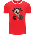 PR or ER Gym Bodybuilding Training Mens Ringer T-Shirt Red/White