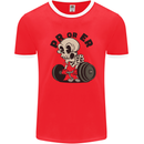 PR or ER Gym Bodybuilding Training Mens Ringer T-Shirt Red/White