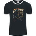 Samurai Extreme Japanese Fantasy Warrior Mens Ringer T-Shirt FotL Black/White