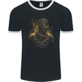 Mummy From Hell Demon Skull SCI-FI Mens Ringer T-Shirt FotL Black/White