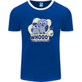 Whoos the Best Dad Funny Fathers Day Owl Mens Ringer T-Shirt FotL Royal Blue/White