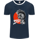 Punk's Not Dead Rock Music Skull Mens Ringer T-Shirt FotL Navy Blue/White