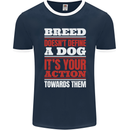 Breed Doesn't Define a Dog Actions Do Mens Ringer T-Shirt FotL Navy Blue/White