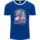 Escape the Abyss Scuba Diving Mens Ringer T-Shirt FotL Royal Blue/White