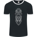 Death Order Pharo Skull Biker Motorcycle Mens Ringer T-Shirt FotL Black/White